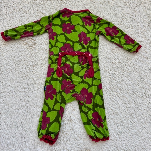 Girls 0-3 months Kickee pants bamboo pajamas - Picture 4 of 4
